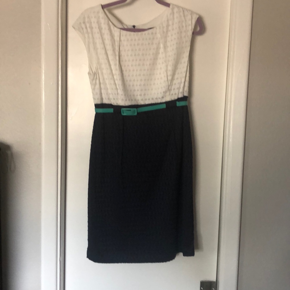 Belted high waisted dress